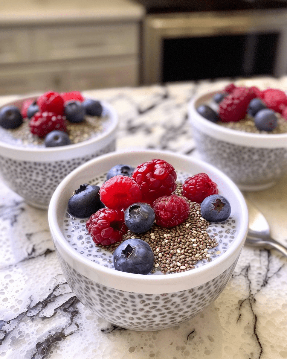 Chia Pudding with Coconut Milk and Berries
