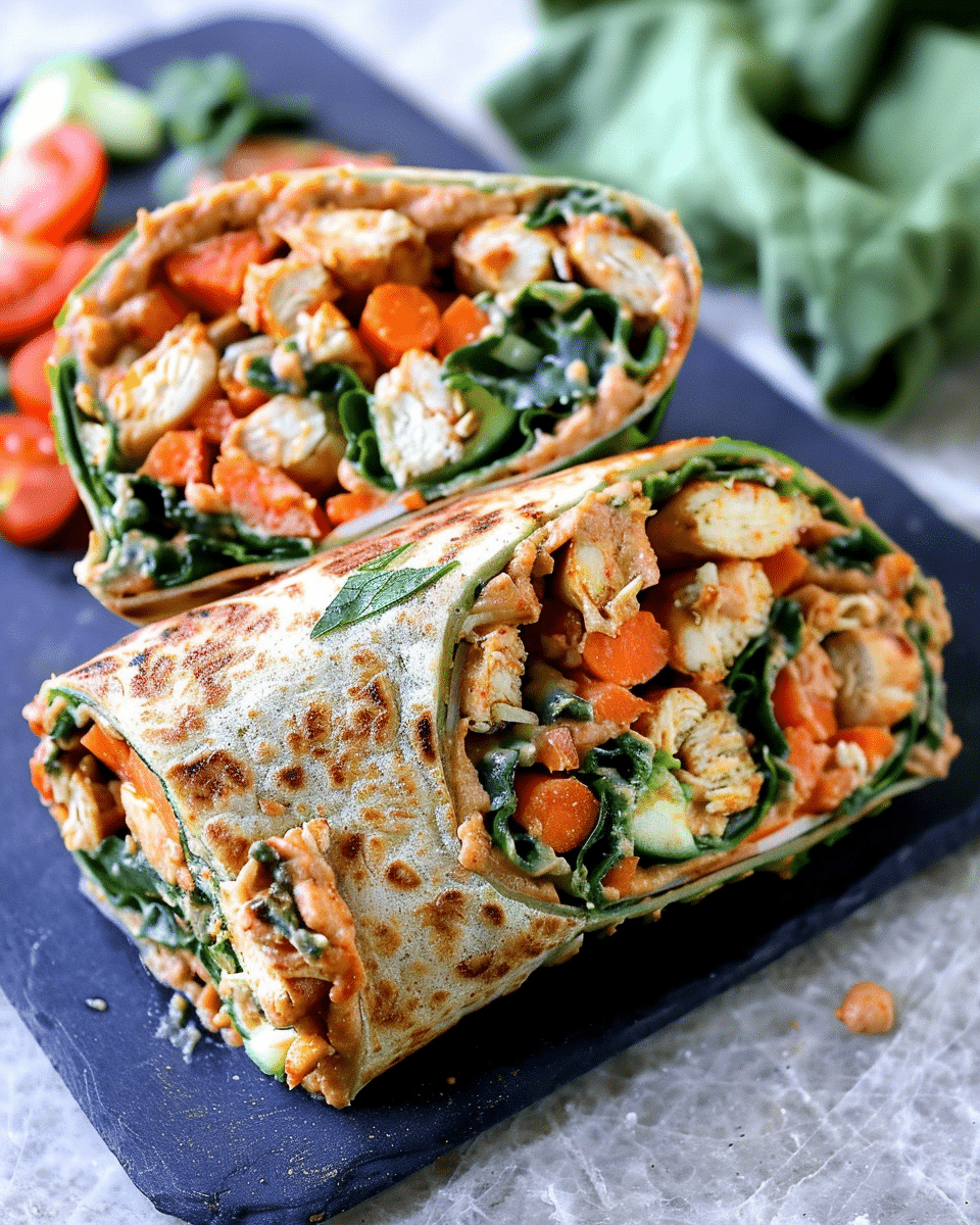 Chicken Hummus Wrap