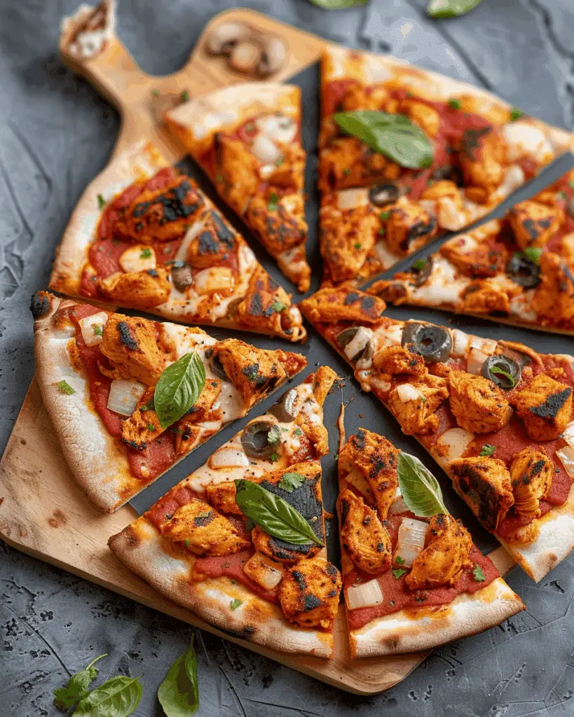 Chicken Tikka Naan Pizza