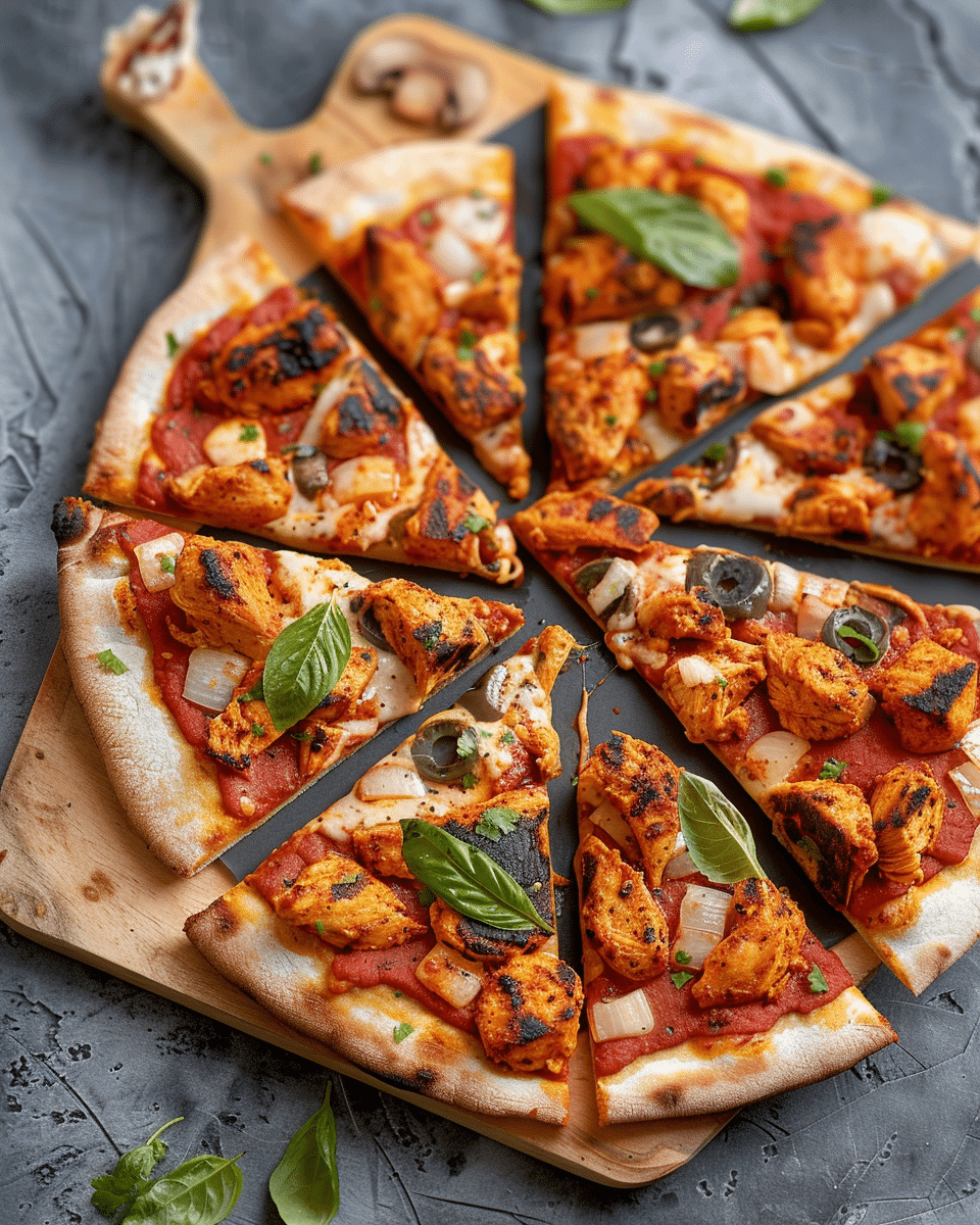 Chicken Tikka Naan Pizza