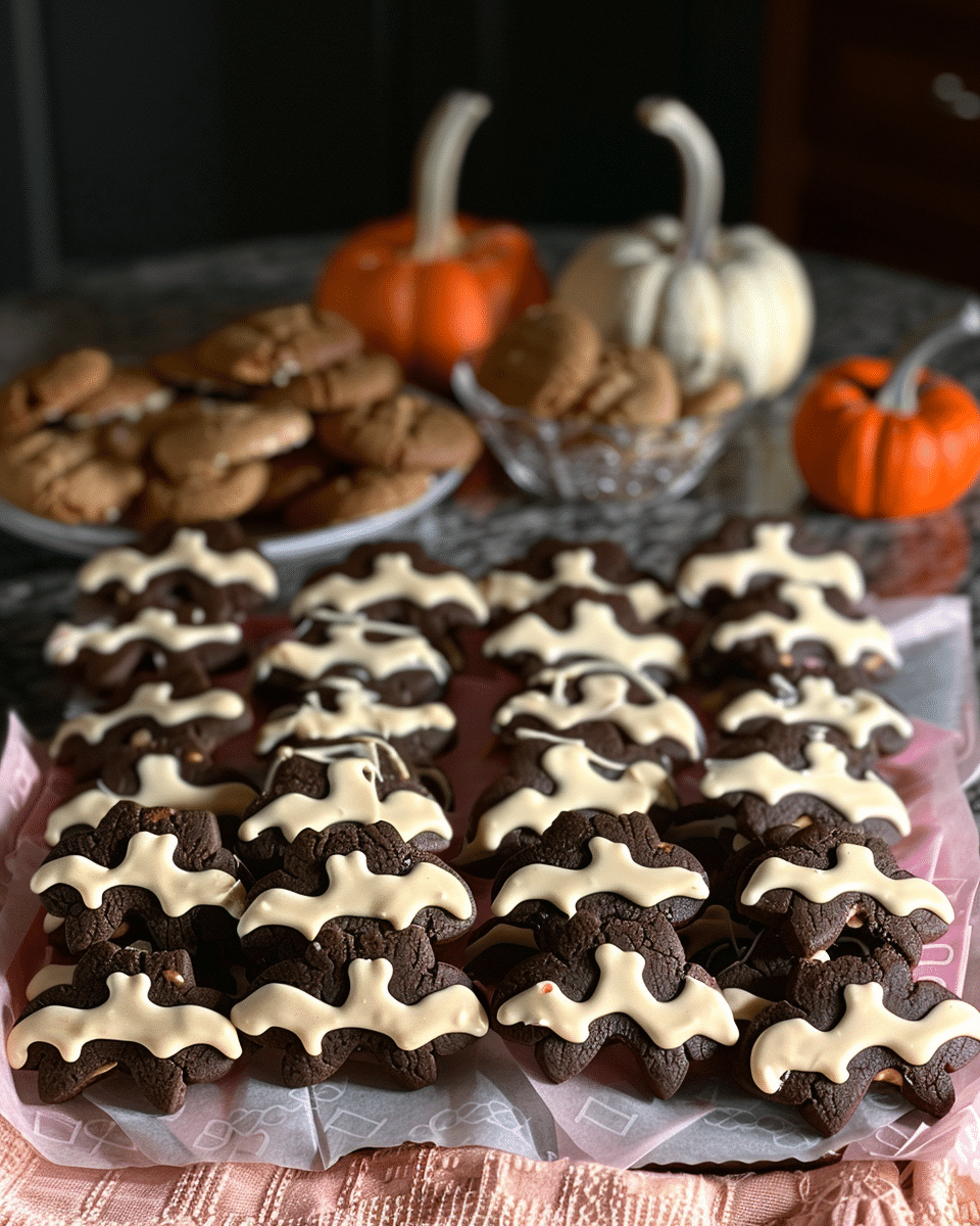 Chocolate Peanut Butter Bat Cookies