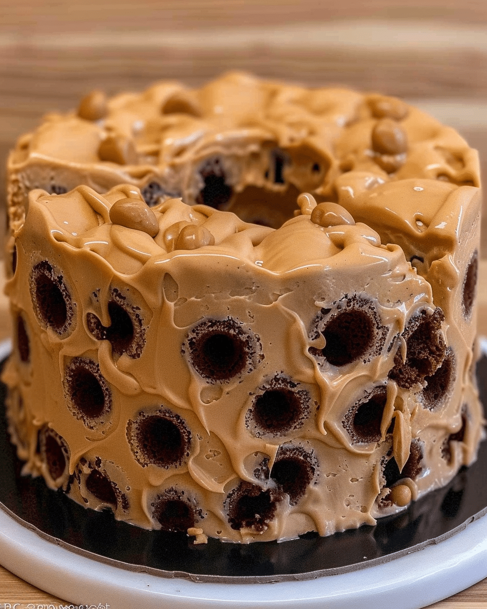 Chocolate Peanut Butter Poke Cake