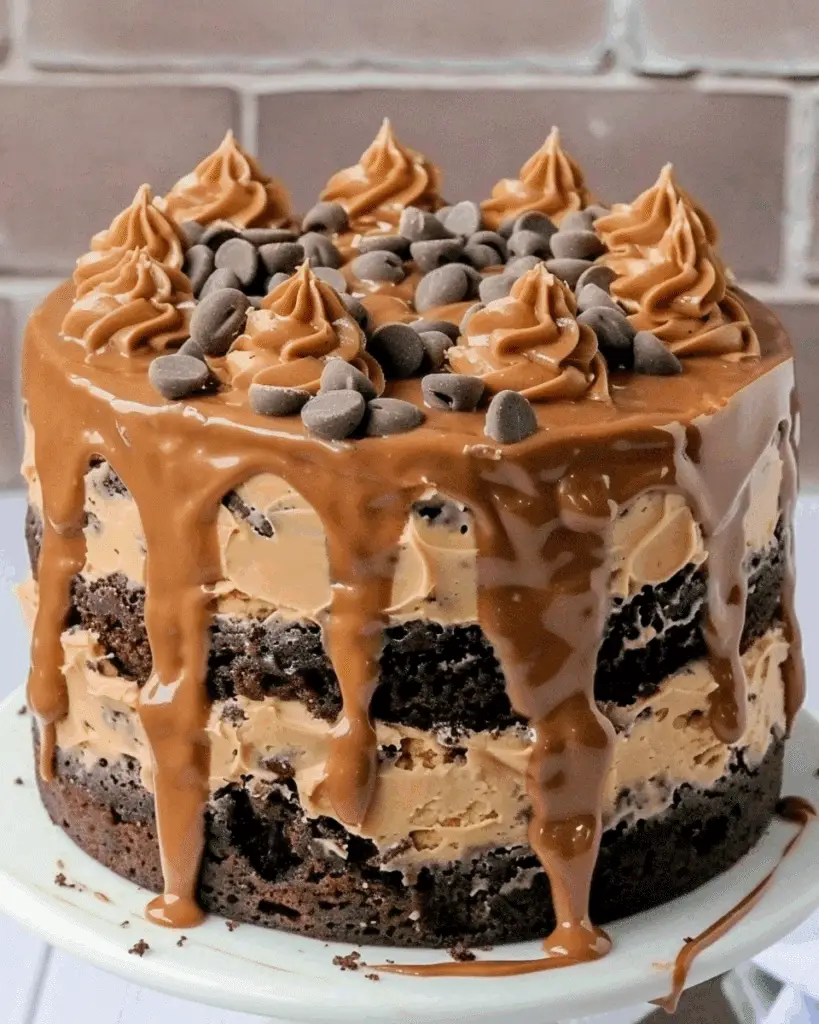Chocolate Peanut Butter Poke Cake