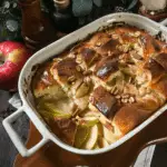 Cinnamon Apple Challah Bread Pudding