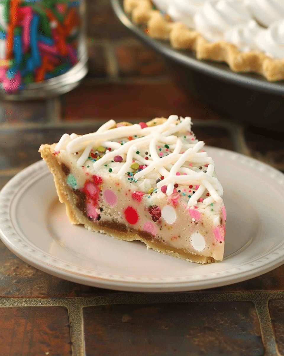 Confetti Cake Batter Cookie Pie