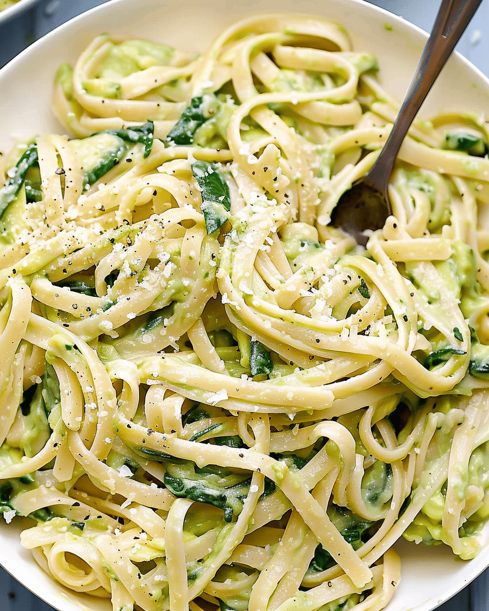 Creamy Avocado Spinach Pasta