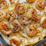 Creamy Garlic Shrimp Fettuccine Alfredo