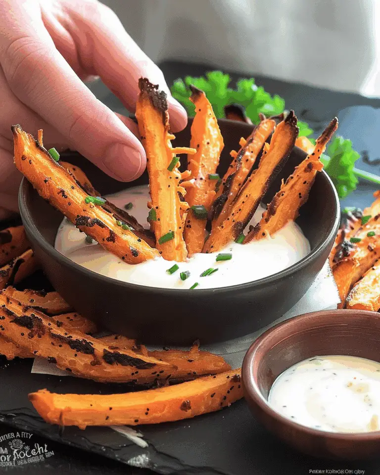 Crispy Baked Carrot Fries With Sriracha Dipping Sauce