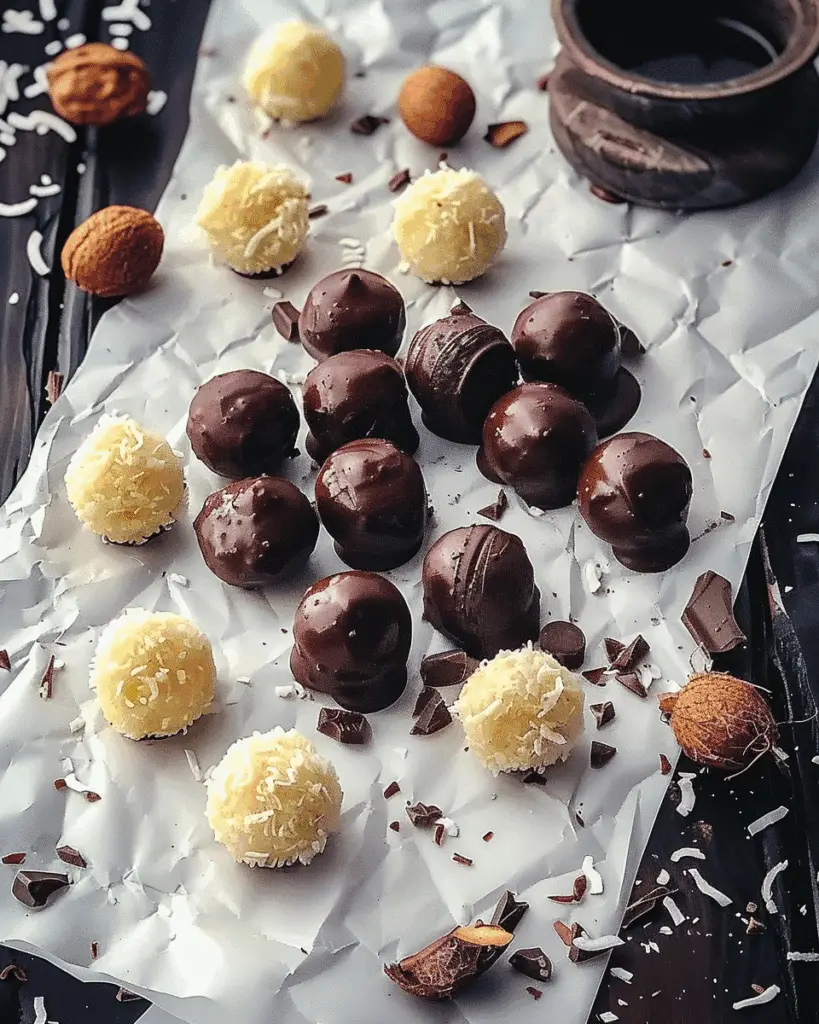Dark Chocolate Coconut Bites