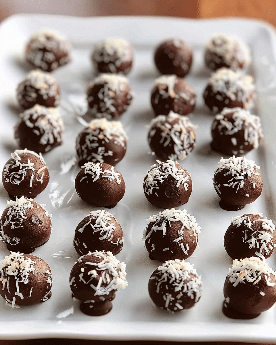 Dark Chocolate Coconut Bites