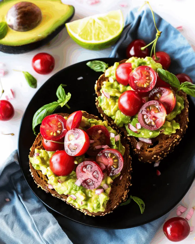 Easy Cherry Tomato Avocado Toast