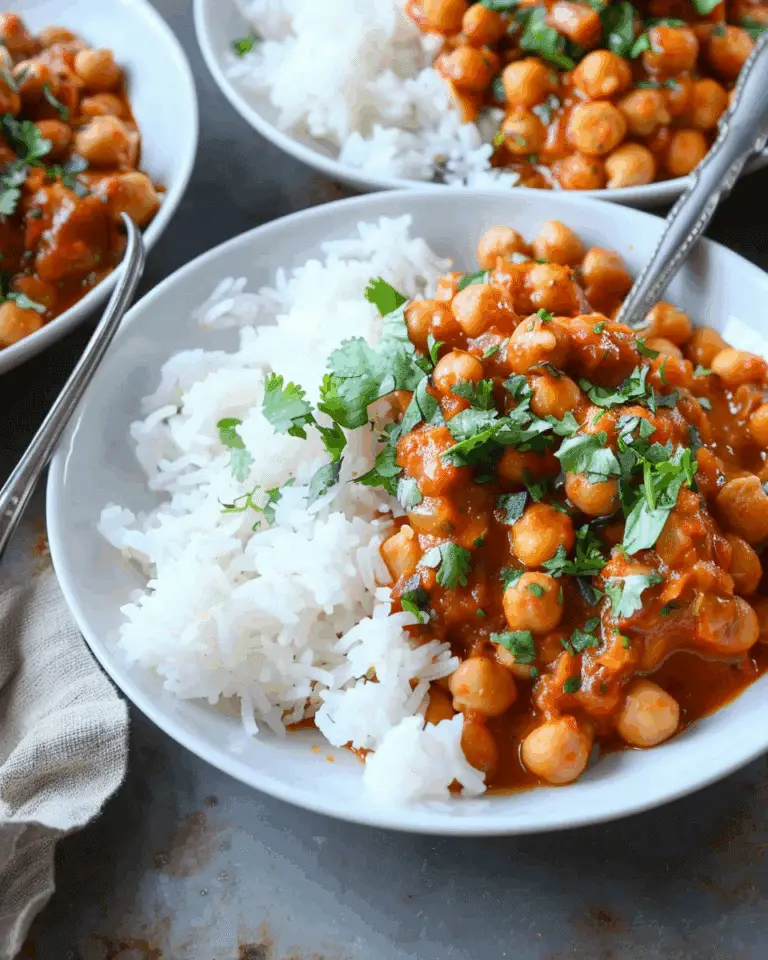 Easy Chickpea Curry With Basmati Rice