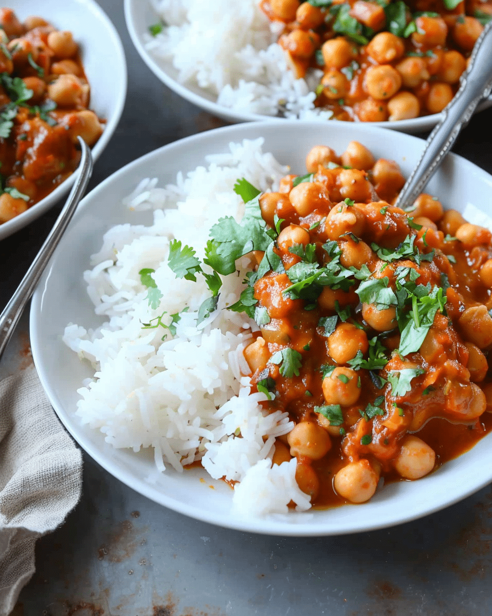 Easy Chickpea Curry With Basmati Rice
