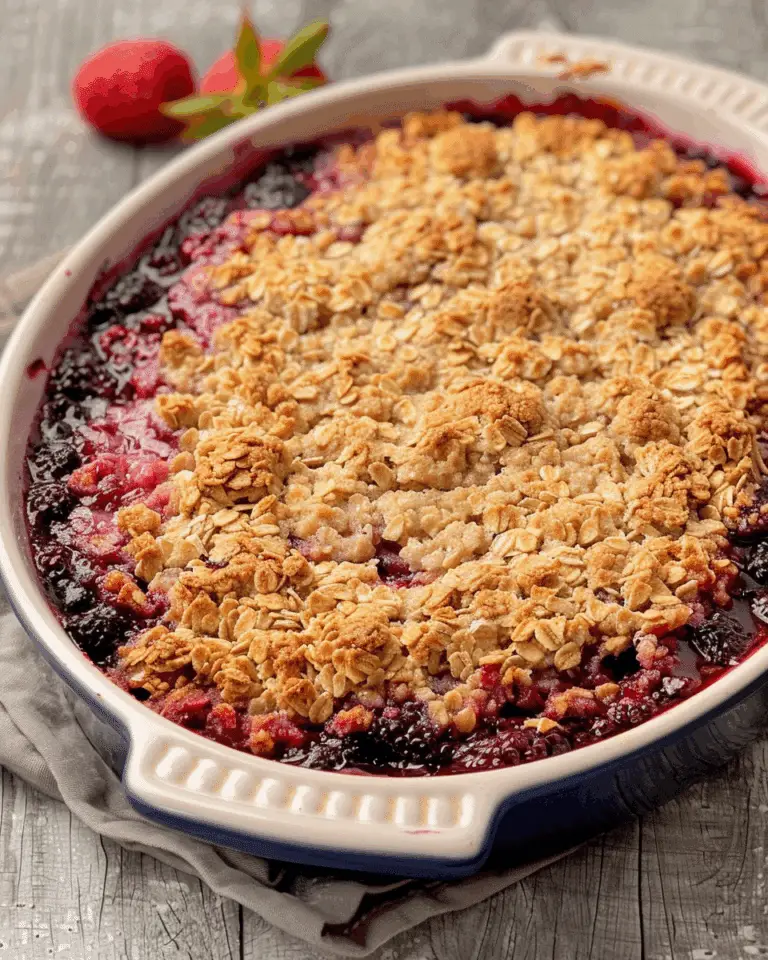 Easy Triple Berry Crumble With Oats