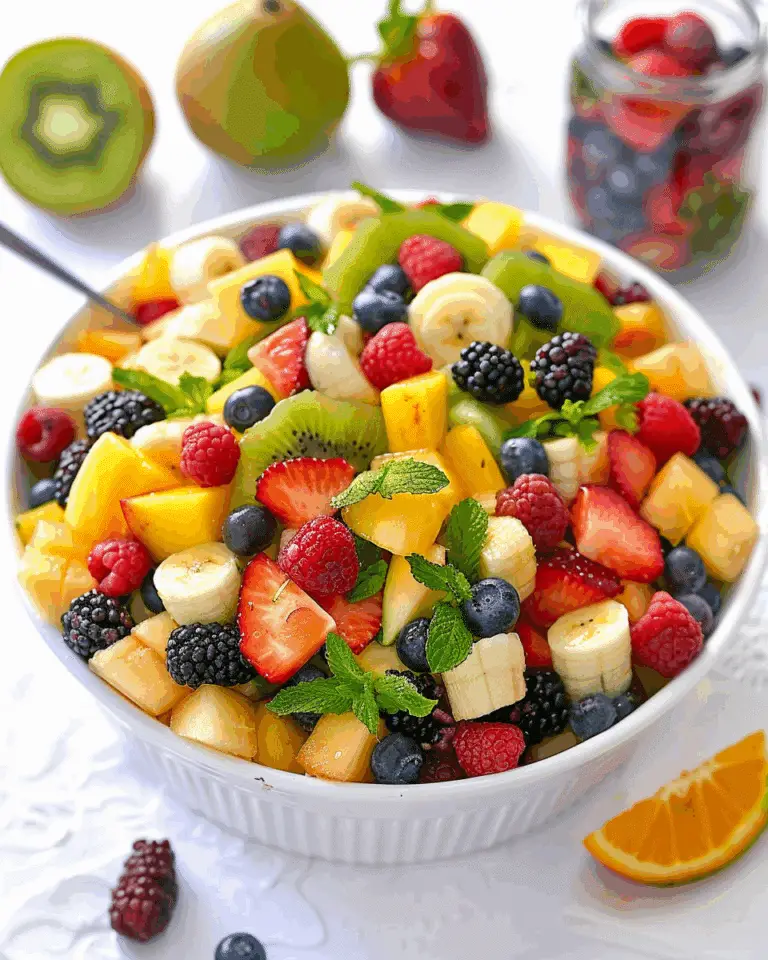 Fresh Fruit Salad With Mint And Lime