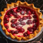 Frosted Cranberry Custard Pie