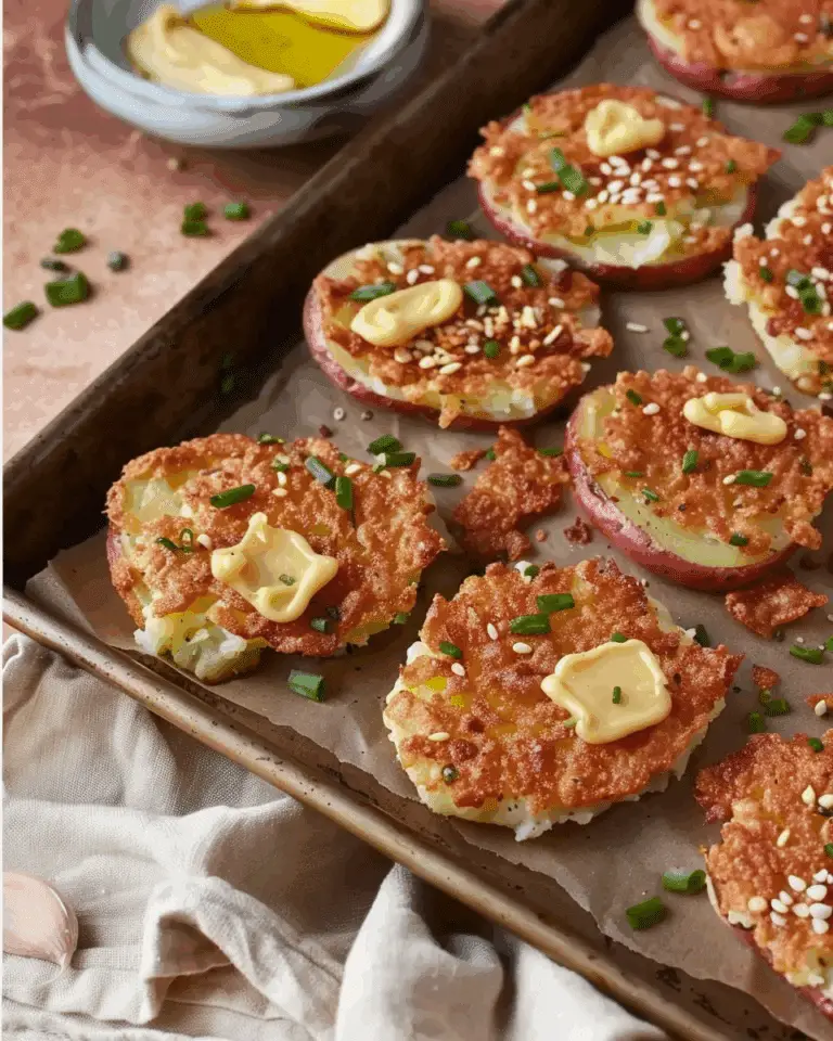 Garlic Butter Crispy Smashed Potatoes