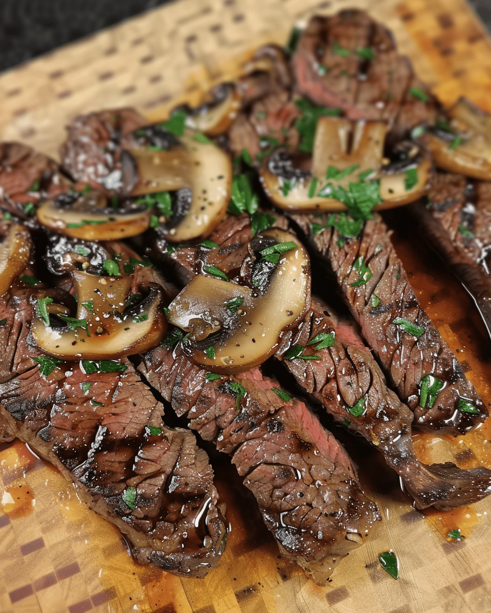 Garlic Butter Steak Bites With Mushrooms