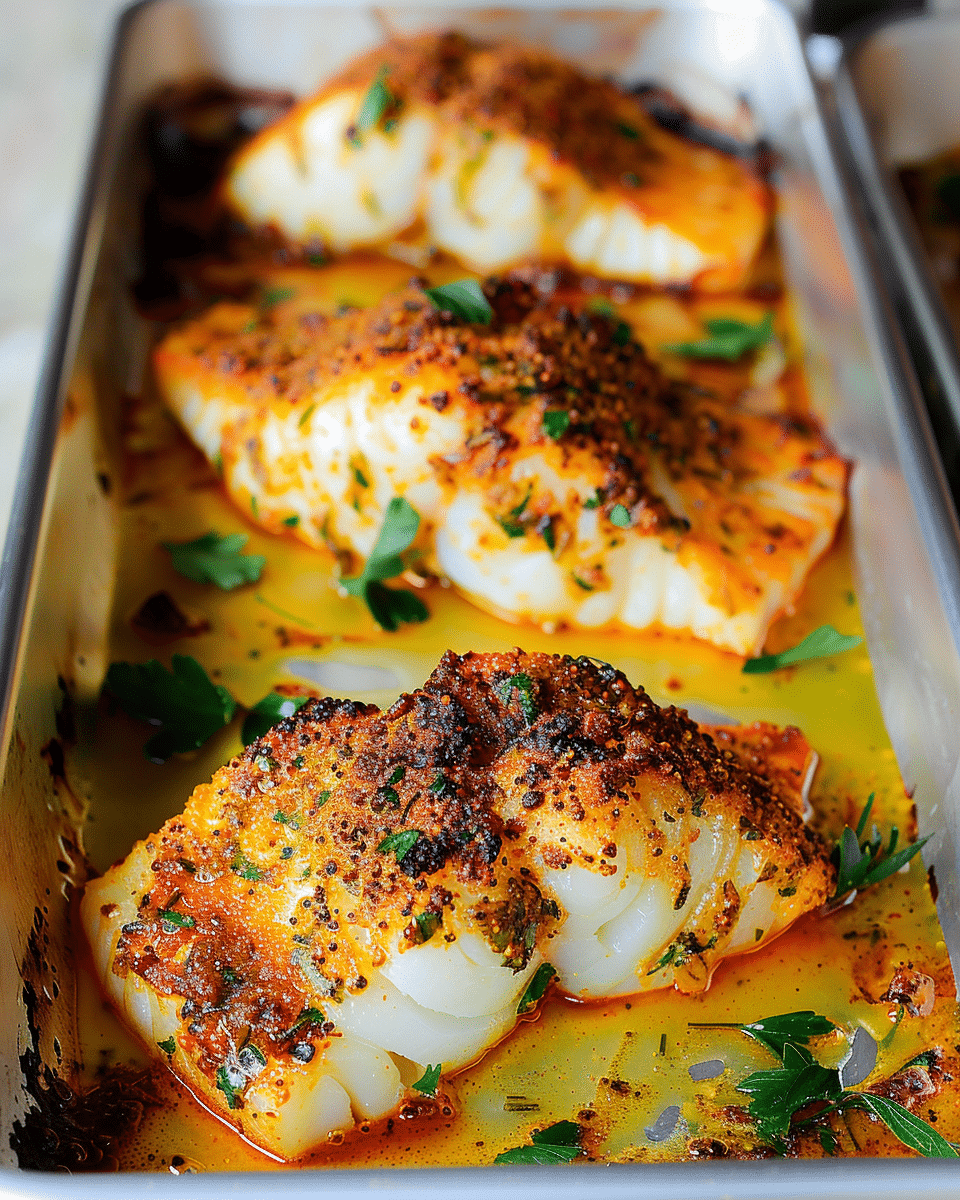 Garlic Herb Baked Cod