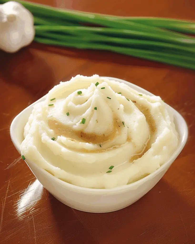 Garlic Mashed Potatoes & Savory Gravy