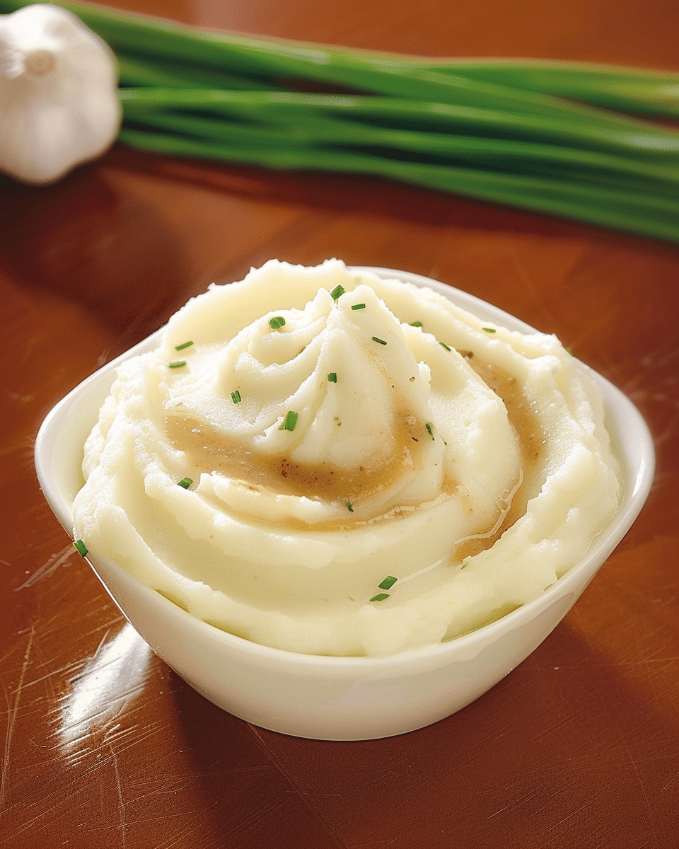 Garlic Mashed Potatoes & Savory Gravy