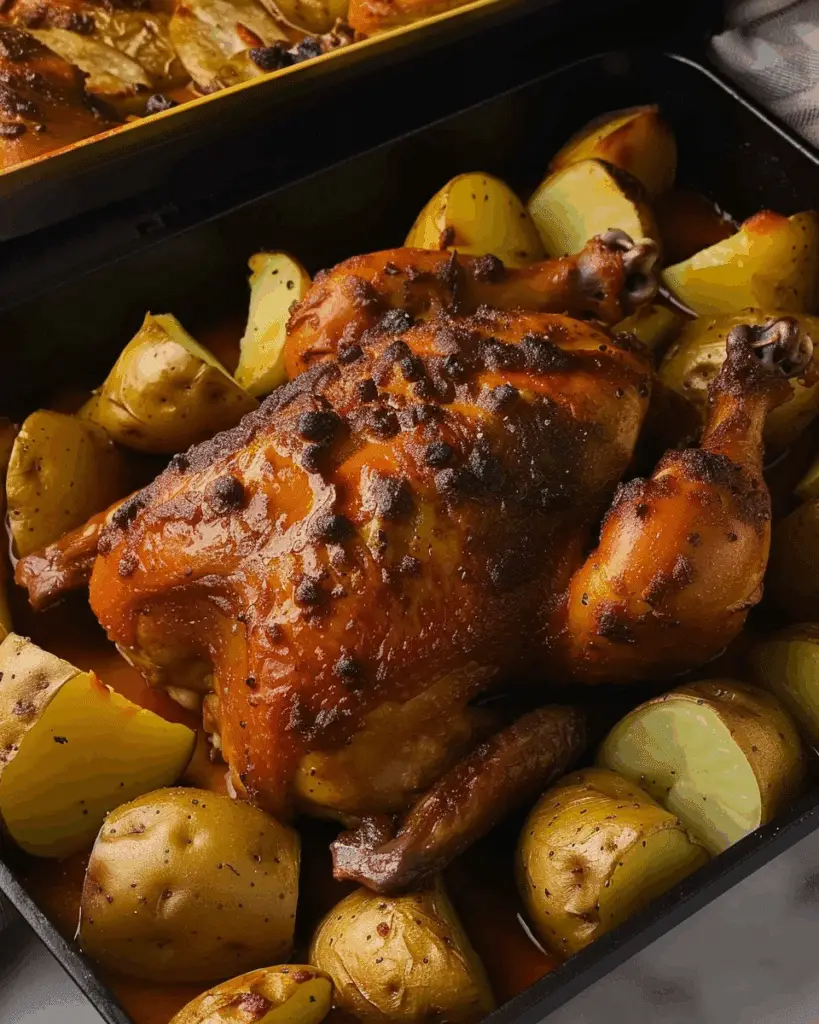Garlic Roasted Chicken And Potatoes