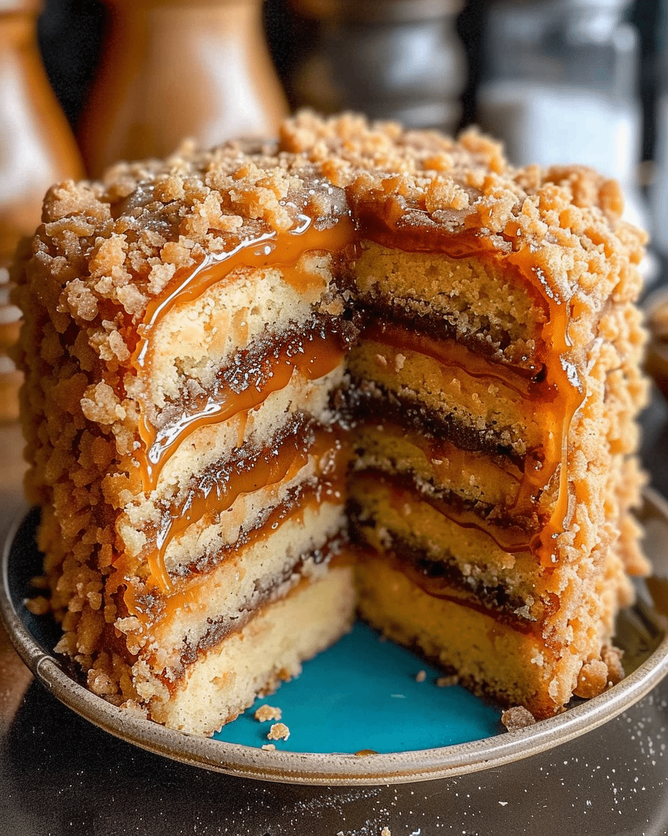 Gooey Coffee Caramel Cake