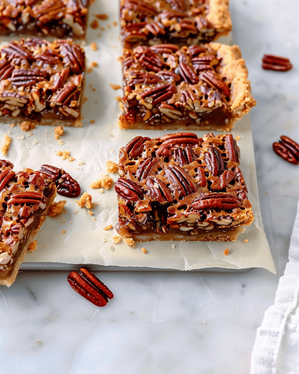 Gooey Pecan Pie Bars With A Buttery Shortbread Crust