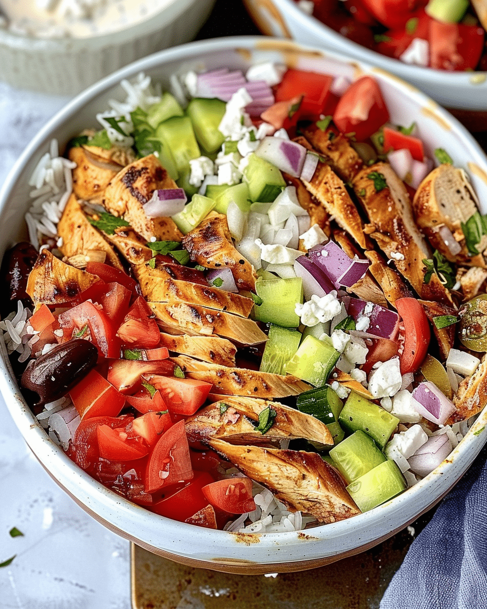Tzatziki Chicken Bowls with Cucumber Salad