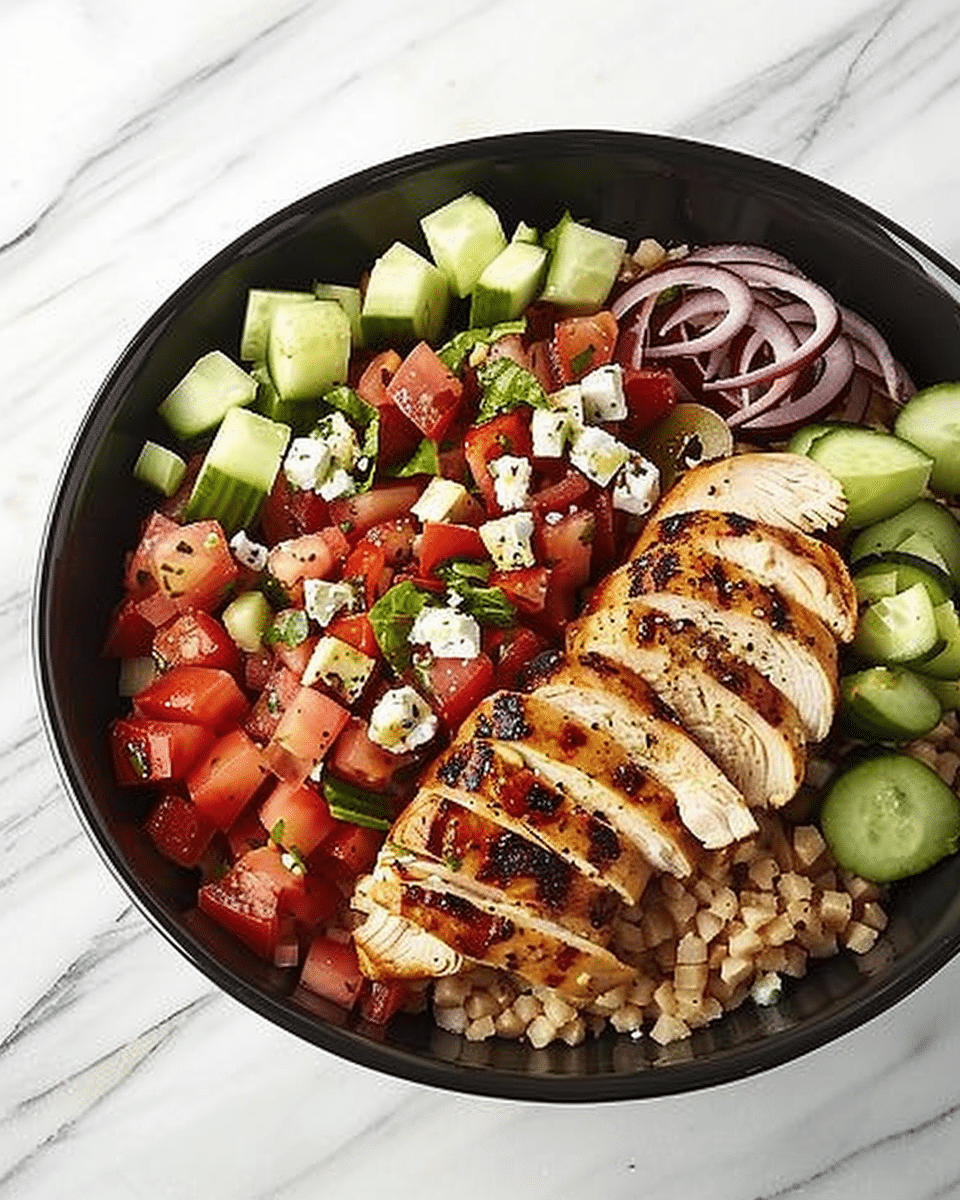 Tzatziki Chicken Bowls with Cucumber Salad