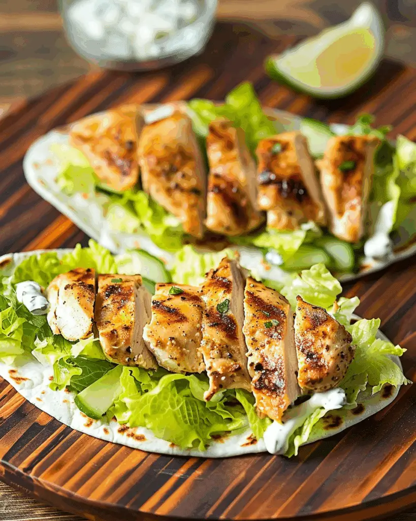 Grilled Chicken Caesar Salad Wraps