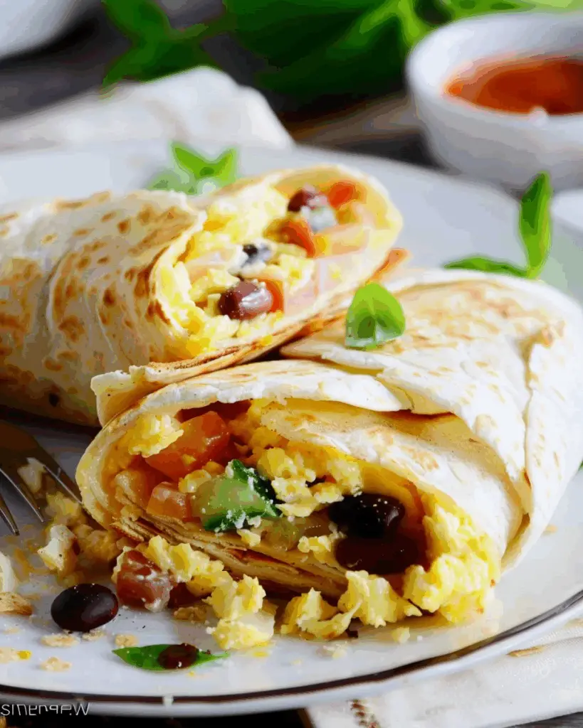 Healthy Breakfast Burritos with Veggies