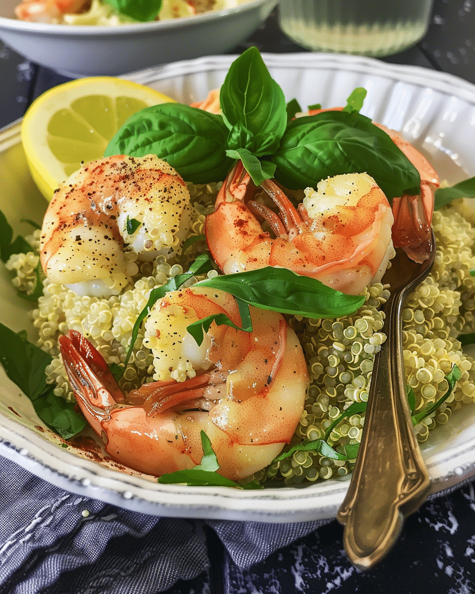 Healthy Garlic Shrimp And Quinoa Salad