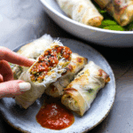 Japchae Spring Rolls With Sunbutter Sauce