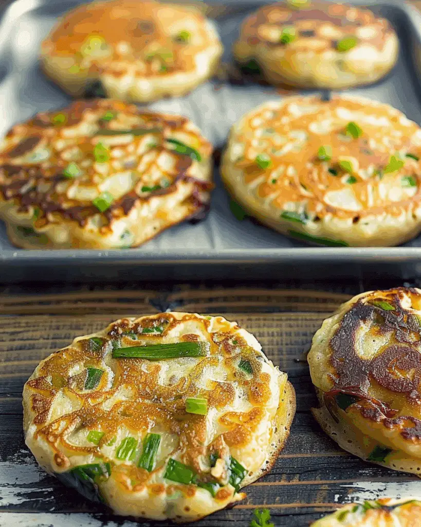 Korean-Inspired Scallion And Kimchi Pancakes