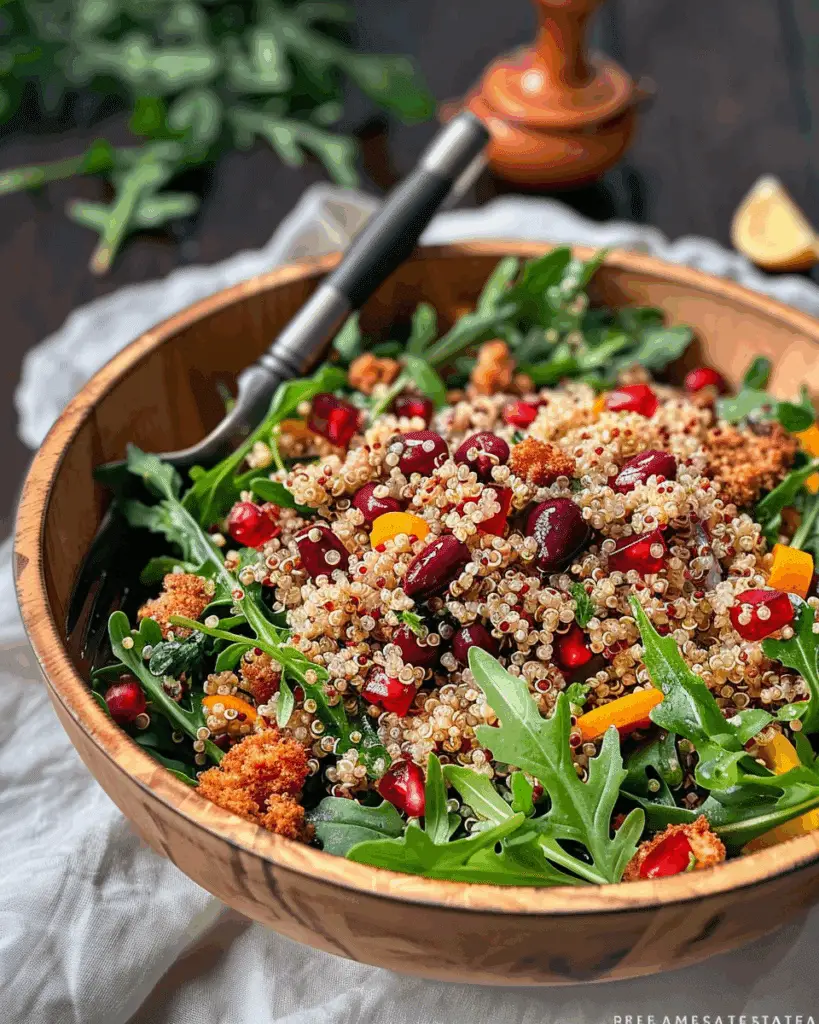 Lemony Quinoa And Arugula Salad With Citrus Vinaigrette