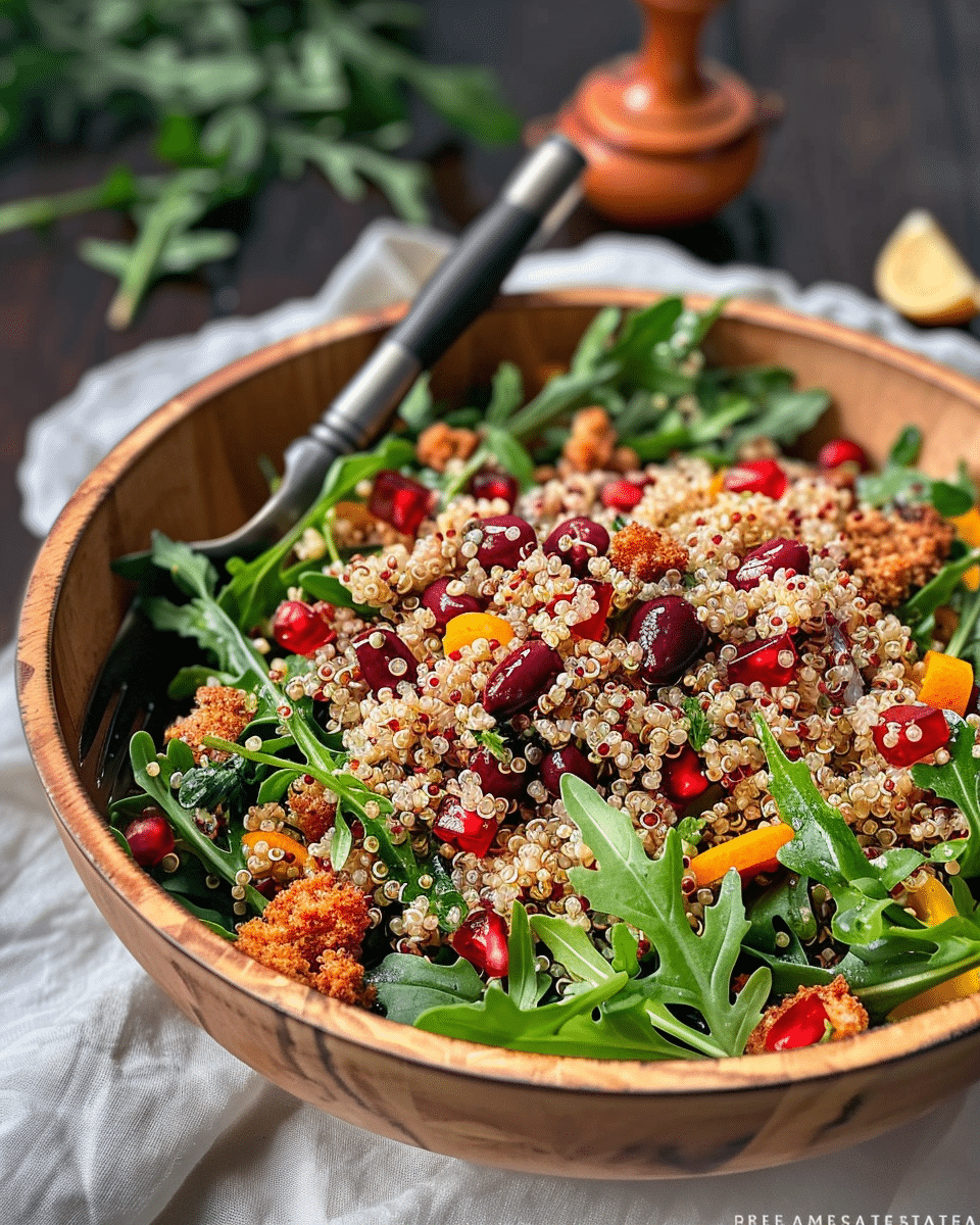 Lemony Quinoa And Arugula Salad With Citrus Vinaigrette