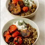 Lentil Grain Bowls with Roasted Vegetables