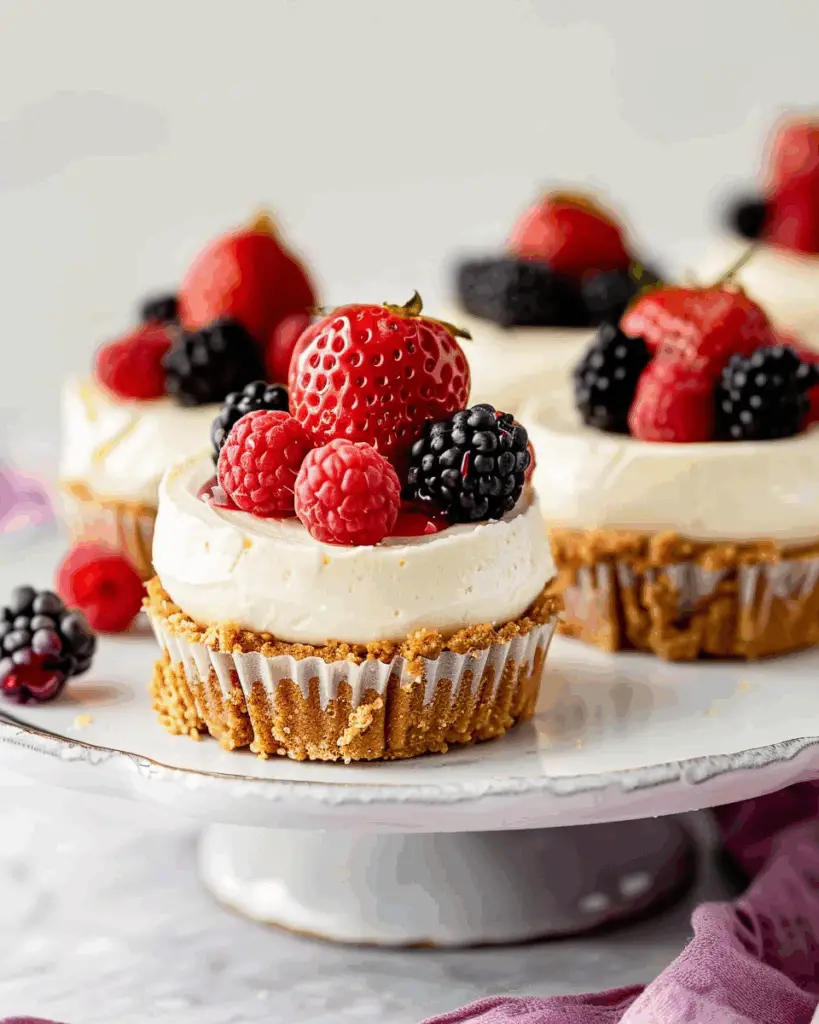 Mini No‑Bake Cheesecakes