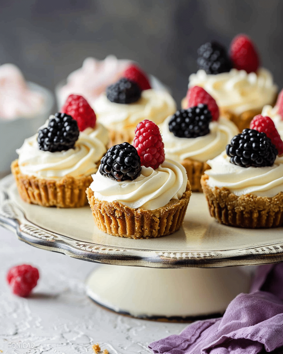 Mini No‑Bake Cheesecakes