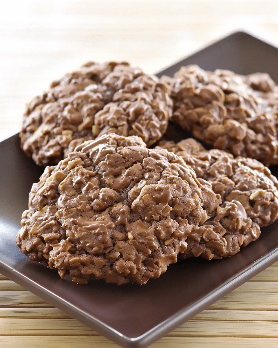 No‑Bake Chocolate Coconut Cookies