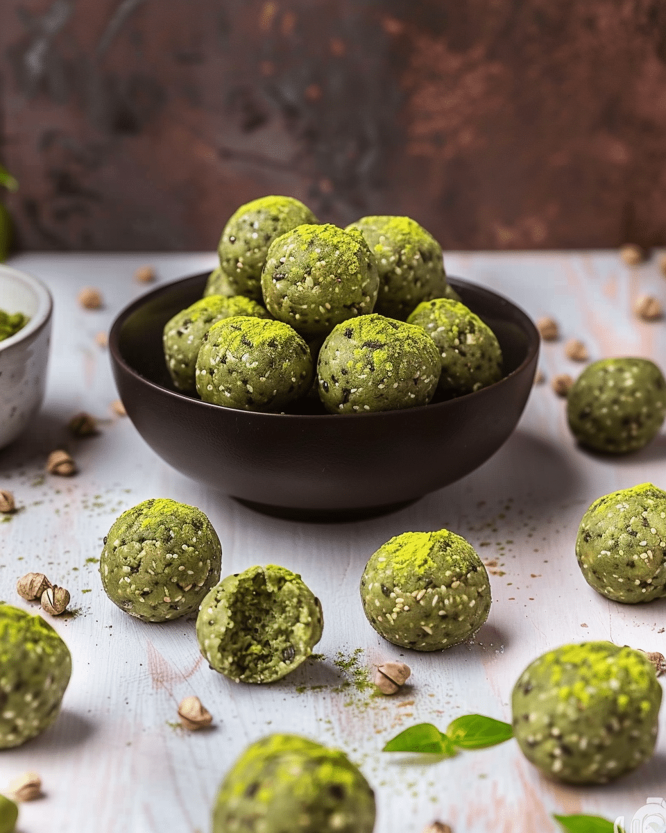 No‑Bake Matcha Protein Bites