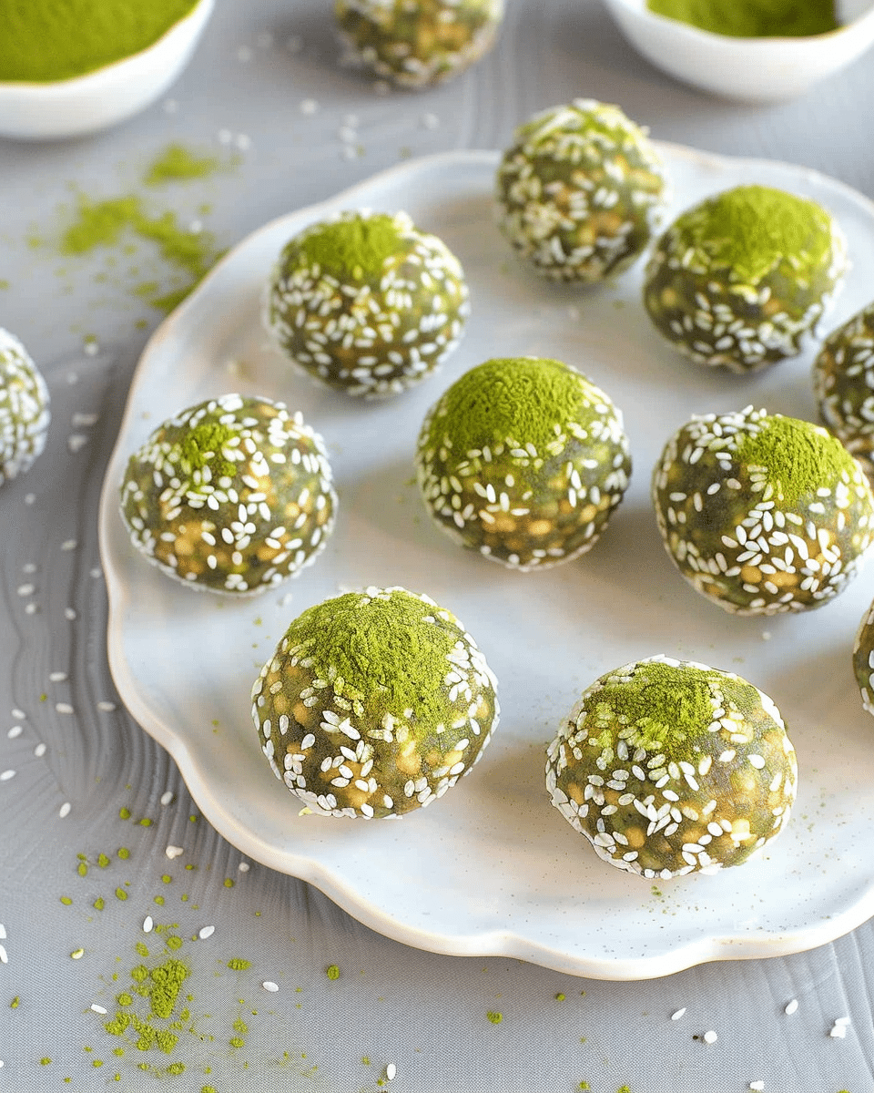 No‑Bake Matcha Protein Bites