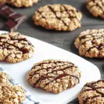Oatmeal Cookies With Chocolate Drizzle