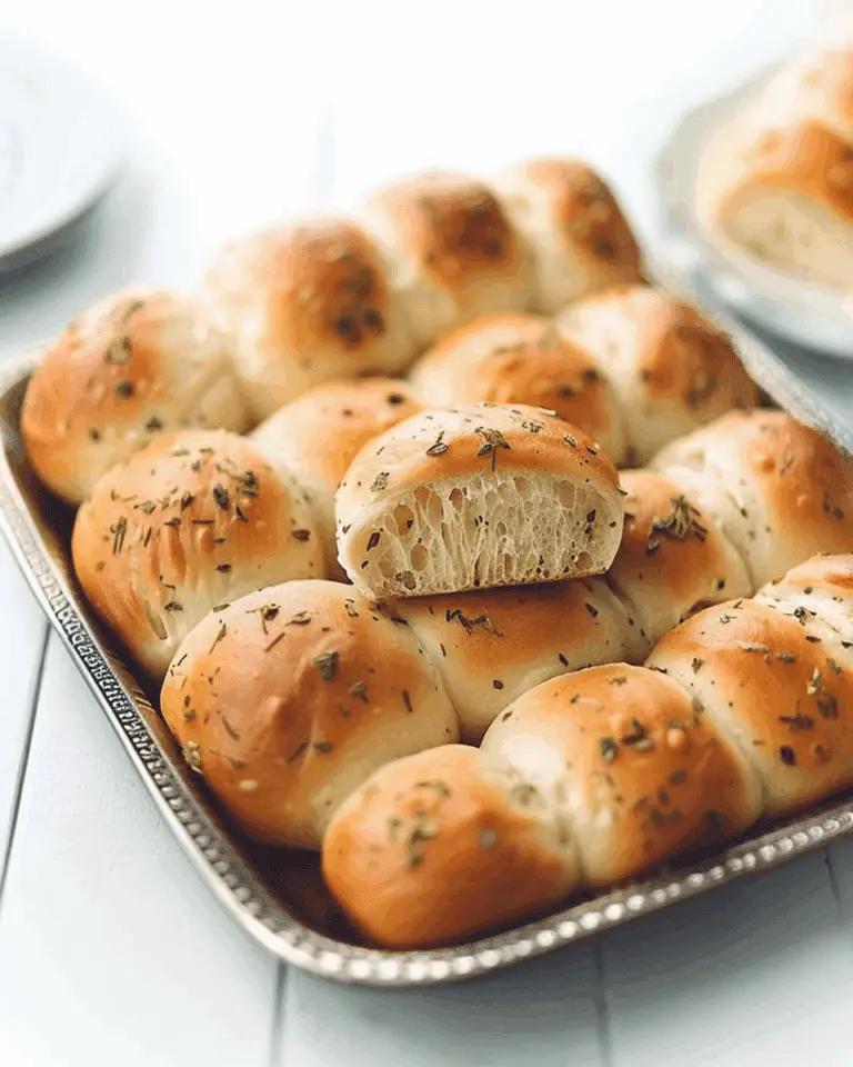 One Hour Garlic Herb Dinner Rolls