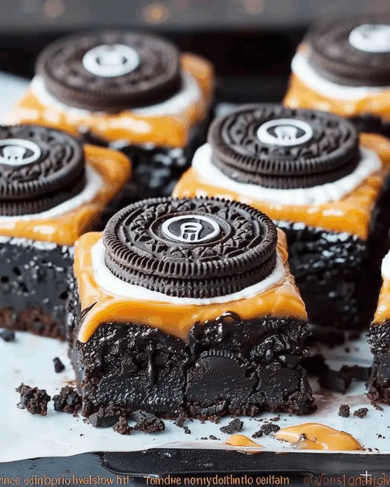 Oreo Layered Halloween Brownies