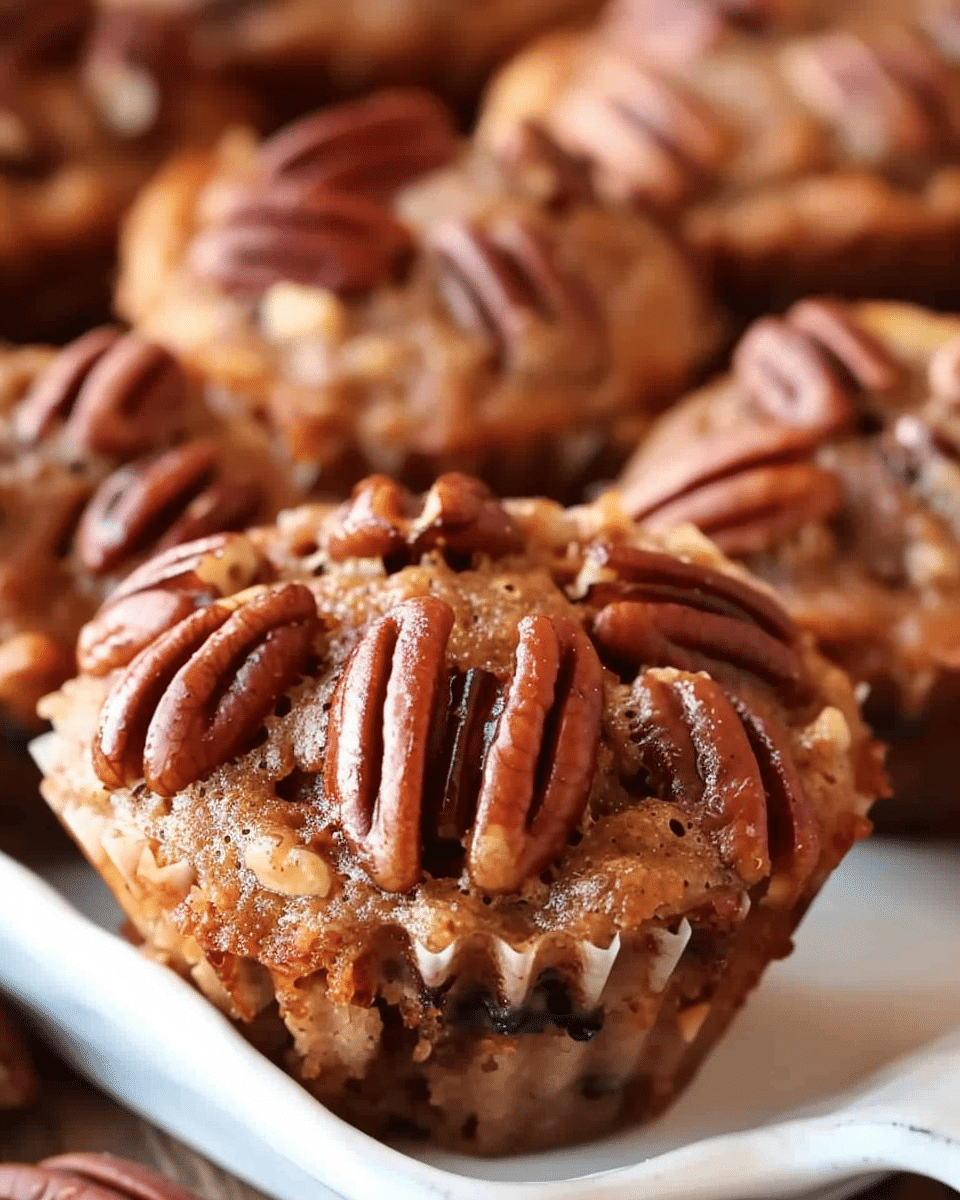 Pecan Pie Muffins With Brown Sugar