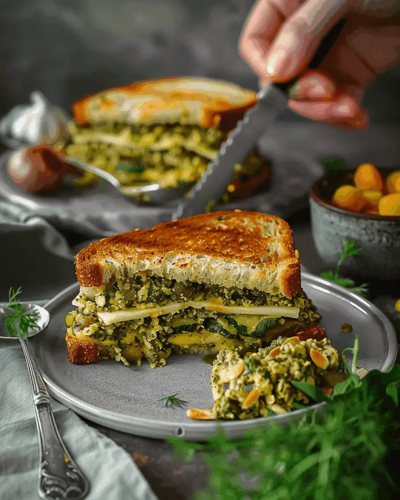 Roasted Vegetable Pesto Panini