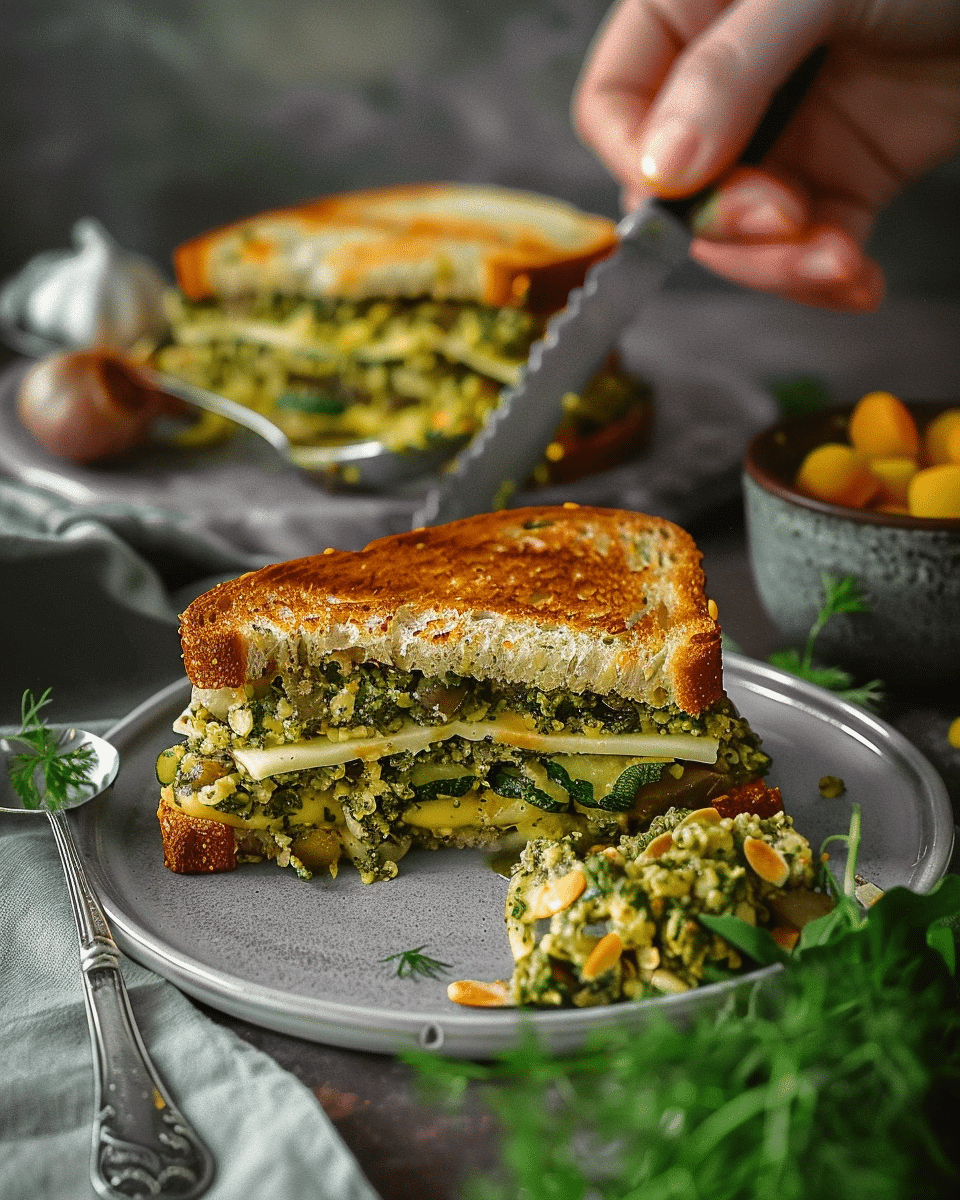 Roasted Vegetable Pesto Panini