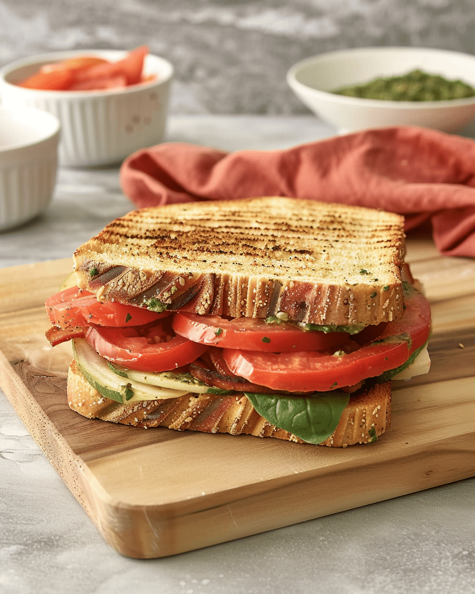 Roasted Vegetable Pesto Panini
